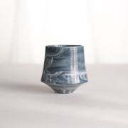 Cup 001S Blue stripe Glossy glaze