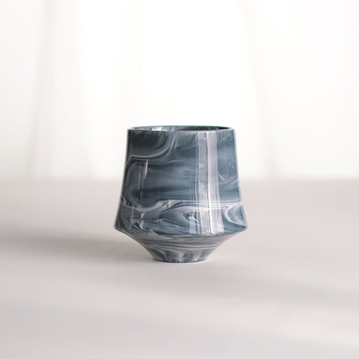 Cup 001S Blue stripe Glossy glaze