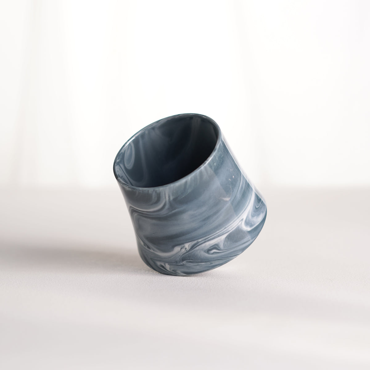 Cup 001S Blue stripe Glossy glaze