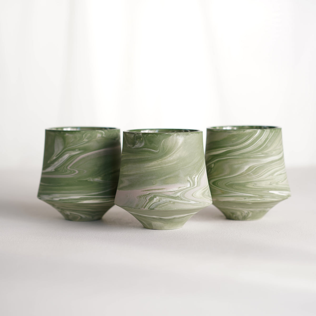 Cup 001S Green stripe