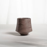 Cup 001S Beige stripes Glossy glaze