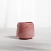 Cup 002S Pink stripes Glossy glaze