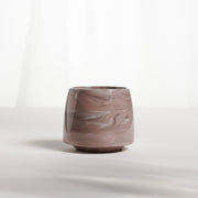 Cup 002S Beige stripes Glossy glaze